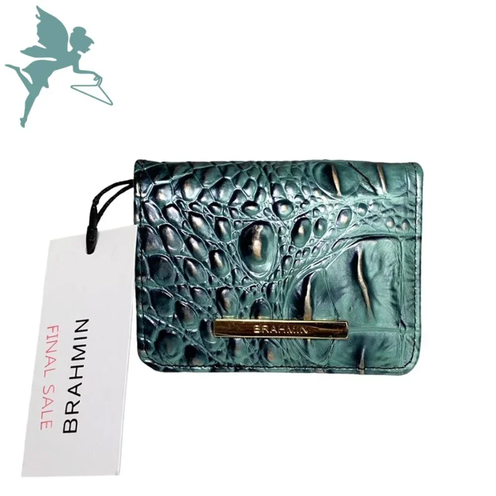 NWT Brahmin Obsidian Melbourne Mini Key Wallet